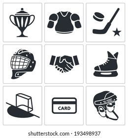 Hockey icon set
