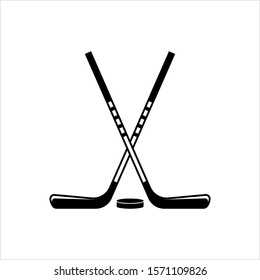 Hockey Icon, Sport Icon, Hockey Stick Icon Vector Art Illustration