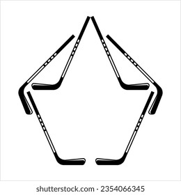 Hockey Icon, Sport Icon, Hockey Stick Icon Vector Art Illustration