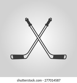 Hockey icon. Sport symbol. Flat Vector illustration