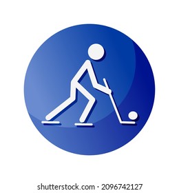 Hockey icon. A symbol dedicated to sports and games. Vector