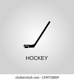 Hockey icon. Hockey symbol. Flat design. Stock - Vector illustration.
