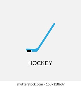 Hockey icon. Hockey symbol. Flat design. Stock - Vector illustration.