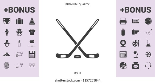 Hockey icon symbol - graphic elements for your design