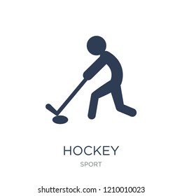 Hockey icon. Trendy flat vector Hockey icon on white background from sport collection, vector illustration can be use for web and mobile, eps10