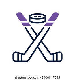 hockey icon. vector dual tone icon for your website, mobile, presentation, and logo design.