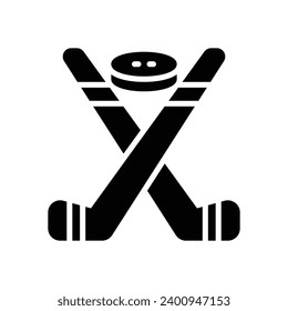 hockey icon. vector glyph icon for your website, mobile, presentation, and logo design.