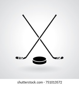 Hockey icon. Vector illustration