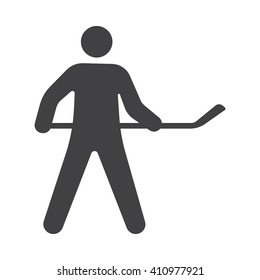 Hockey icon Vector Illustration on the white background.