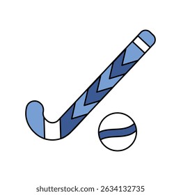 Icono de hockey con fondo blanco Vector Ilustración de stock