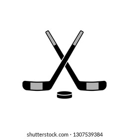 hockey icon, winter sport sign, vector llustration