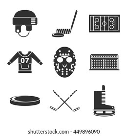 Hockey icons set