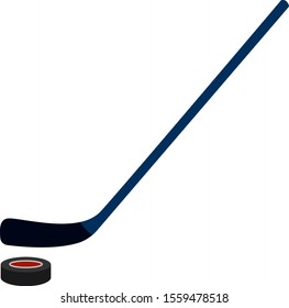 Hockey, illustration, vector on white background.