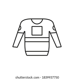 chaqueta de hockey elemento icono del hockey para concepto móvil y aplicaciones web. Icono de chaqueta de hockey de línea delgada se puede usar para web y móvil. Icono premium sobre fondo blanco