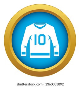 Hockey jersey icon blue vector isolated on white background for any design