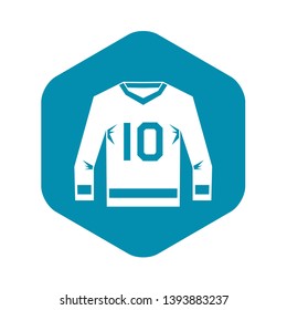 Hockey jersey icon. Simple illustration of hockey jersey vector icon for web