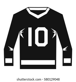 Hockey jersey icon. Simple illustration of hockey jersey vector icon for web