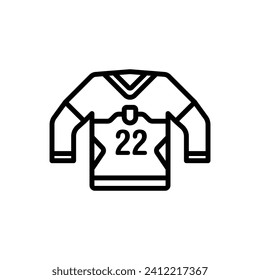 Hockey Jersey Icon Vector Illustration