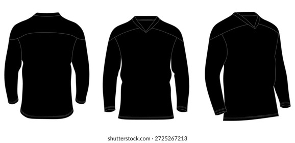 Vector de Plantilla de maqueta de Jersey de hockey.