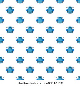 Hockey jersey pattern in cartoon style. Seamless pattern vector illustration