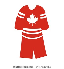 Hockey jersey sports vector icon. Flat illustration of hockey jersey sports vector icon isolated on white background