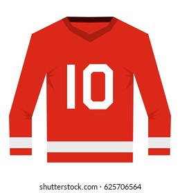 Hockey jersey sports vector icon. Flat illustration of hockey jersey sports vector icon isolated on white background