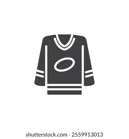 Hockey jersey vector icon. filled flat sign for mobile concept and web design. Hockey Jersey glyph icon. Symbol, logo illustration. Vector graphics