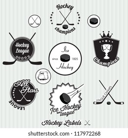 Hockey League Champs Labels and Icons