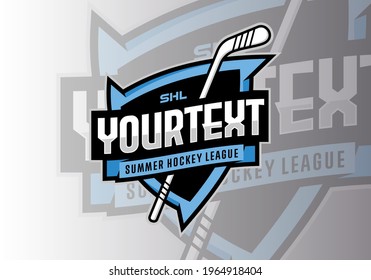 Hockey league tournament logo sport design template