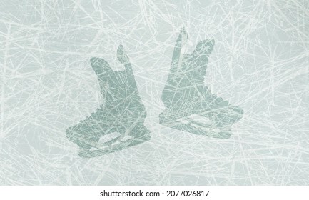 Hockey light blue ice texture. Sports illustration.