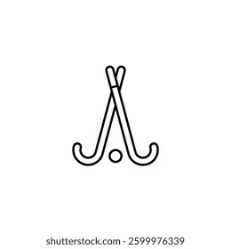 Hockey line illustration vector line icon icons design