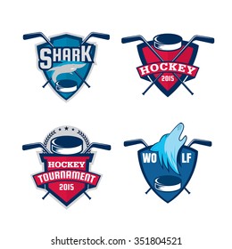 hockey logo set,sport identity,team,tournament.