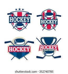hockey logo set,sport identity,team,tournament.
