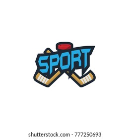 Hockey logo sport team vector