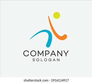 Hockey Logo Sports Brand Design Idea