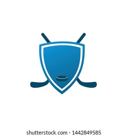 Hockey logo template design isolated vector
