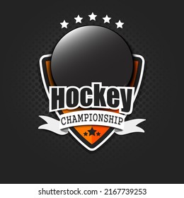 Hockey logo template design. Hockey logo. Vintage Style. Vector illustration on isolated background