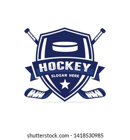 Hockey logo template vector illustration