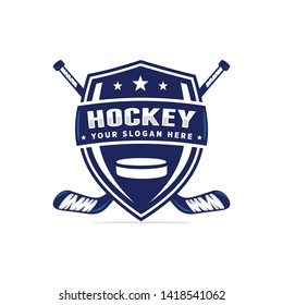 Hockey logo template vector illustration