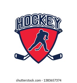 hockey logo with text space for your slogan / tag line, vector illustration