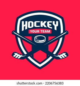 Hockey logo vector, emblem, designs template. Hockey logo isolated