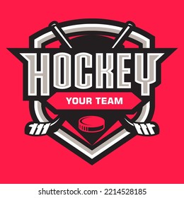 Hockey logo vector, emblem, designs template. Hockey logo isolated