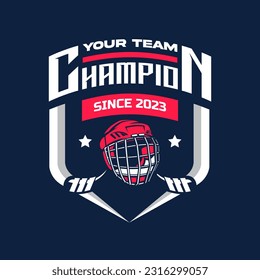 Hockey logo vector, emblem, designs template. Hockey logo isolated