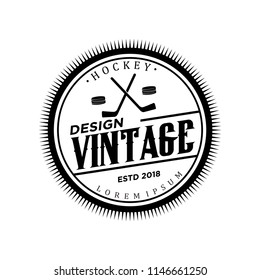 hockey logo vintage