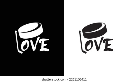 Hockey Love T shirt design, typography