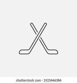 hockey main small thin line pictogram vector icon