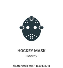 Hockey mask glyph icon vector on white background. Flat vector hockey mask icon symbol sign from modern hockey collection for mobile concept and web apps design.