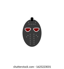 Hockey mask icon in flat style isolated on white background vector illustration