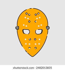 Hockey Mask Illustration Isolated Background