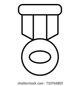 Hockey medal icon. Outline illustration of hockey medal vector icon for web design isolated on white background